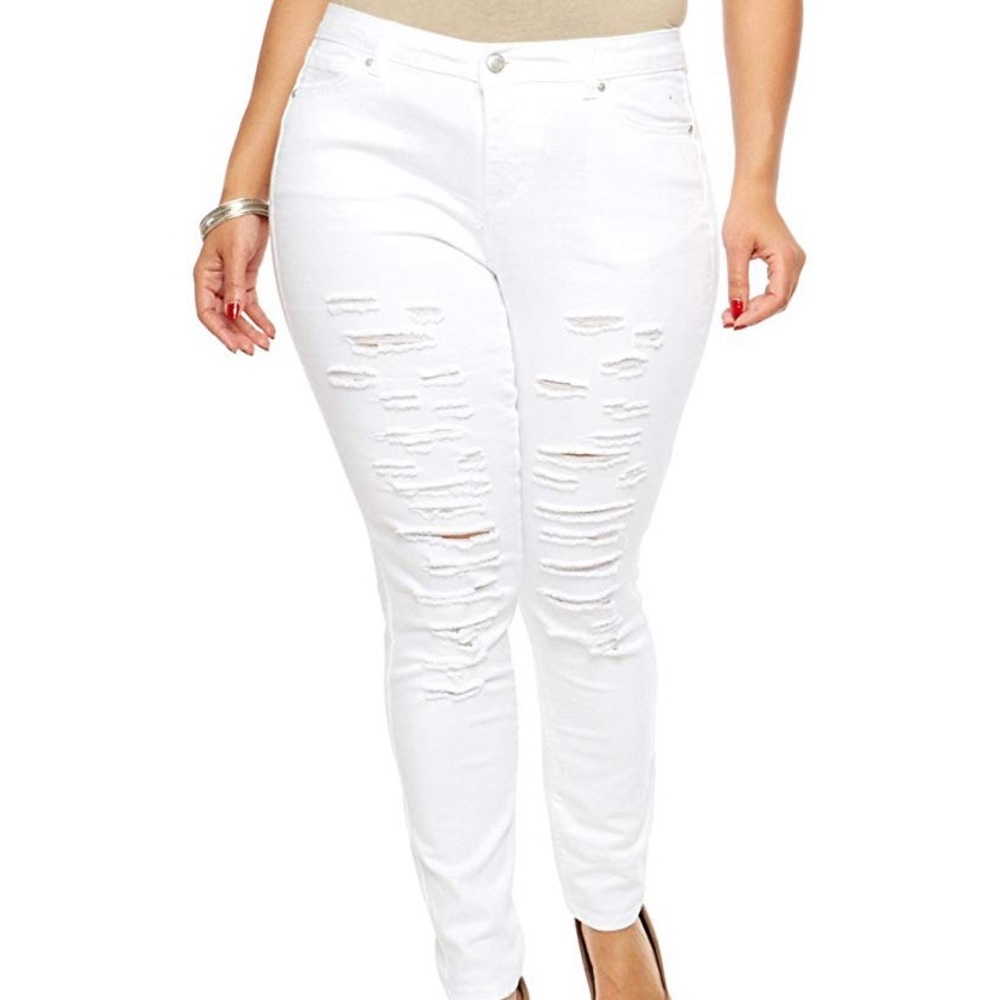 Jack David Gazoz women Psize Distressed Skinny Jns